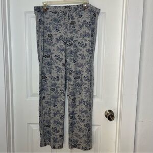 Lucky Brand Blue Floral Pajama Pants